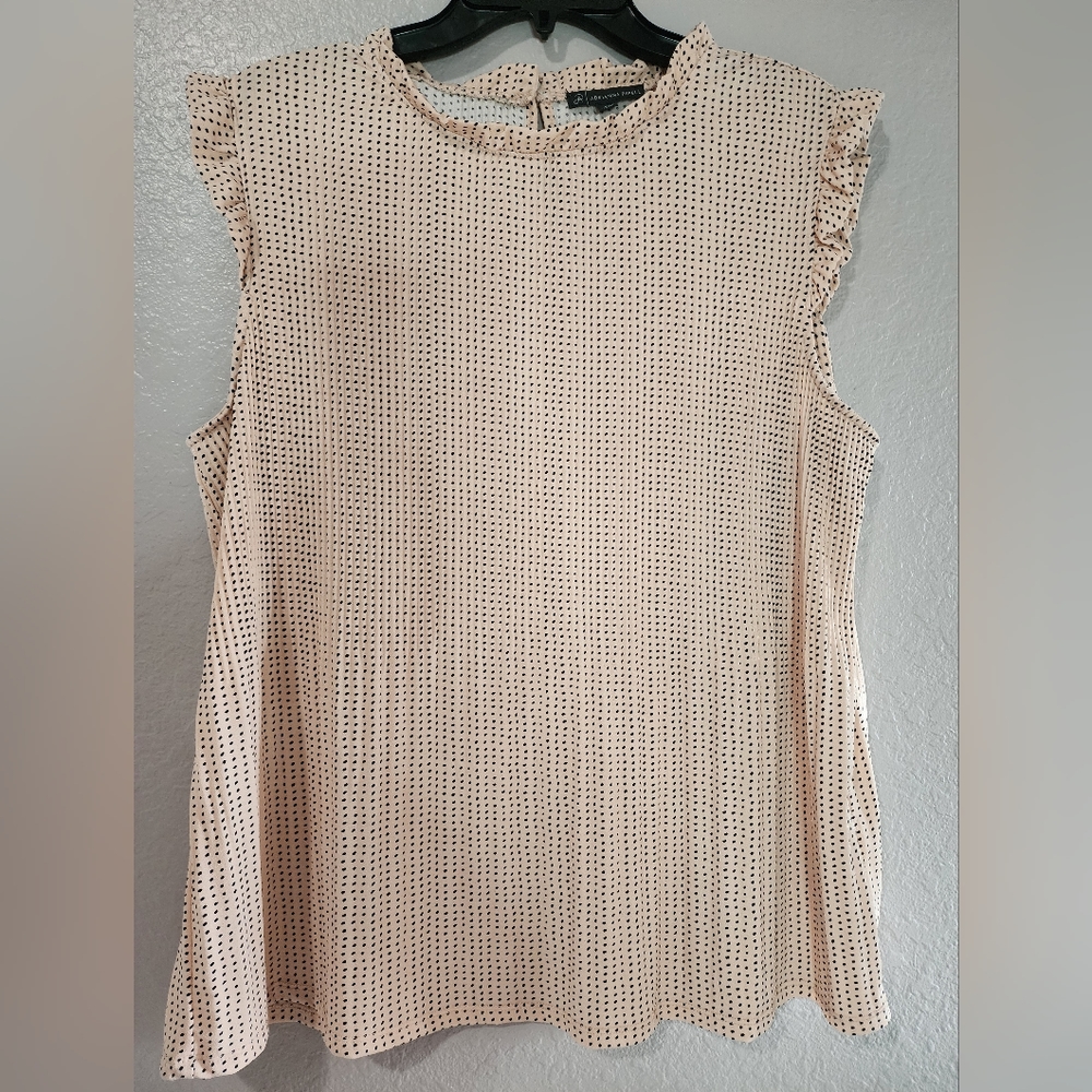 Adrianna Papell  Light Pink with Black  Dot.